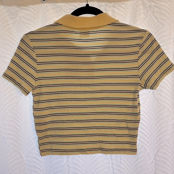 LEVI'S Jenni Cropped Polo Top, Size Small, Yellow - Picture 7 of 9
